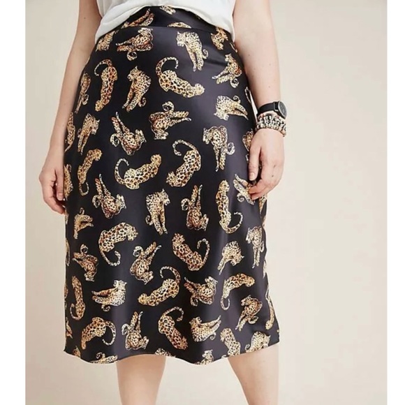 hutch leopard midi skirt